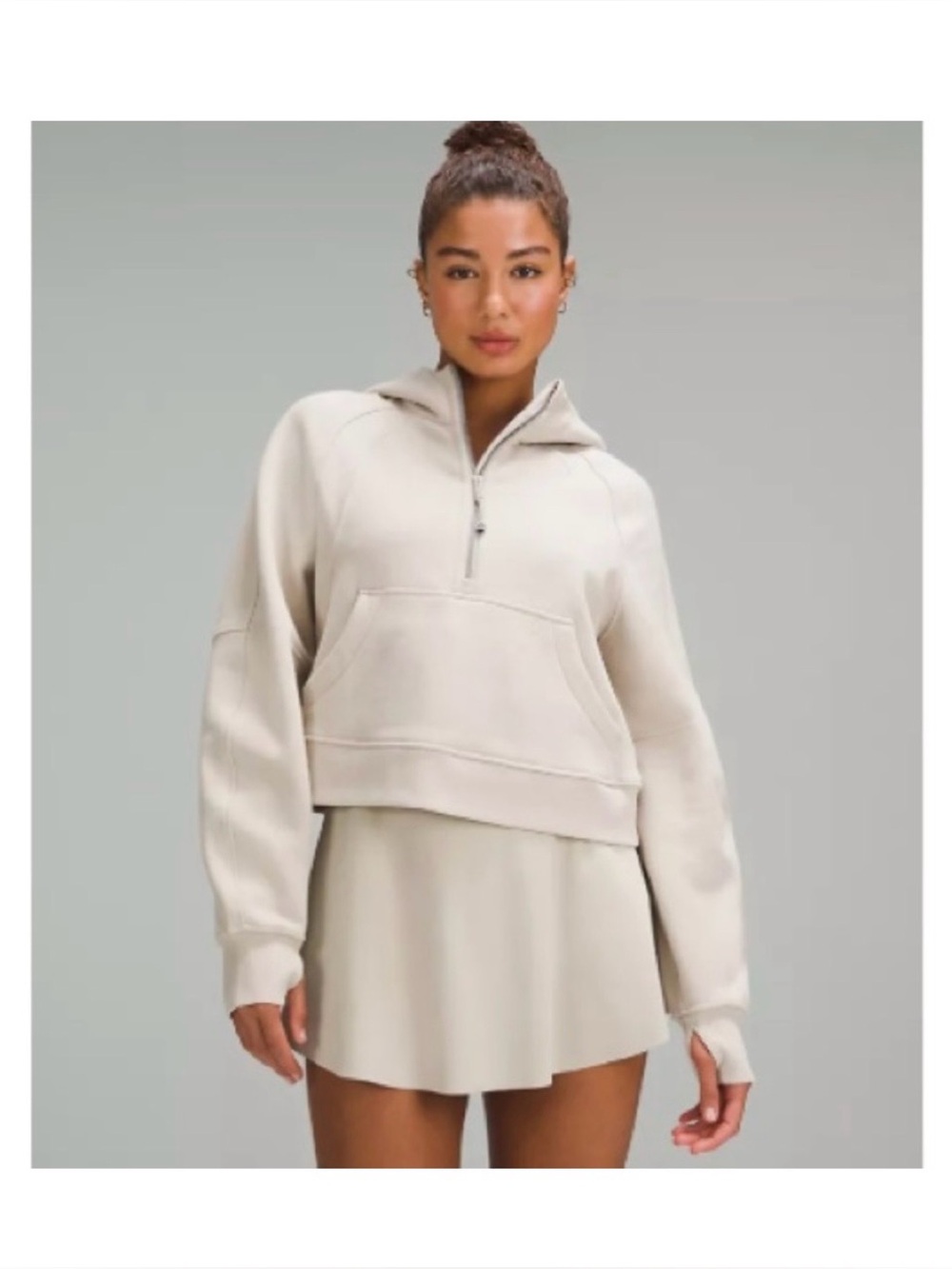 Lululemon Scuba Oversized Half-Zip Hoodie Mojave Tan XS/S